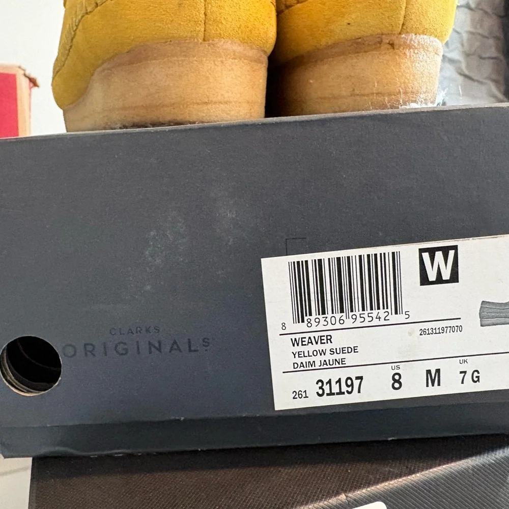 Clarks Yellow Suede Wallabee Moccasin Shoes